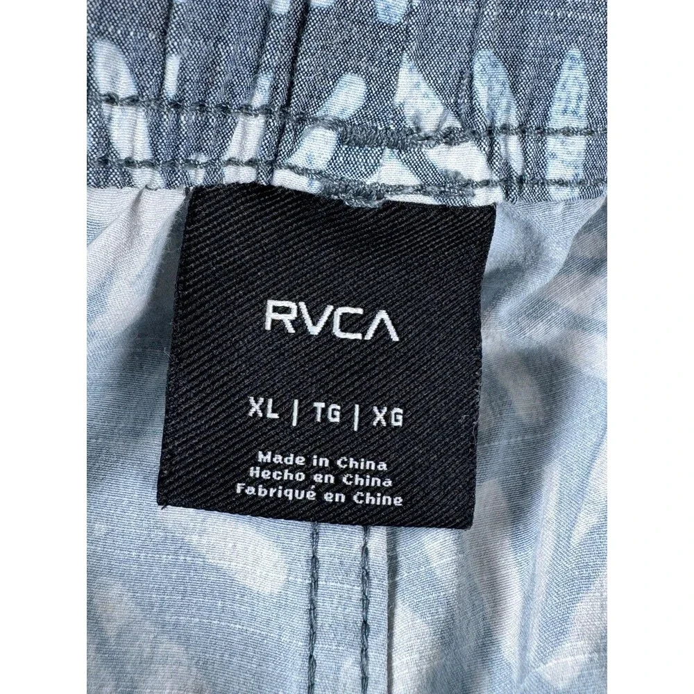 RVCA Hybrid Board‎ Shorts Mens XL Blue Gray Floral Sun Burst Surf Swim Trunks